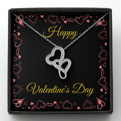 Double Hearts Necklace - Valentine's Day