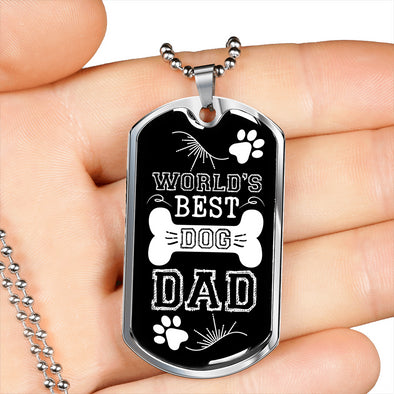 World's Best Dog Dad - Dog Tag Necklace