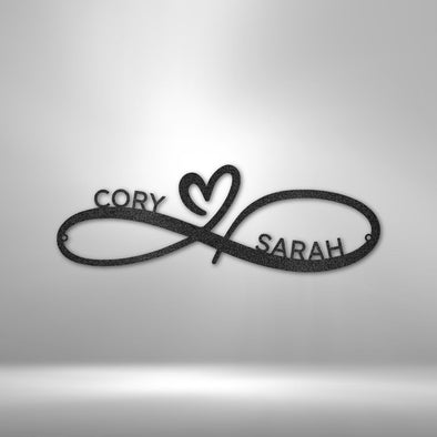 Personalized Couples Metal Infinity Sign - Wall Art