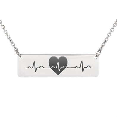 Horizontal Bar Necklace - Heartbeat
