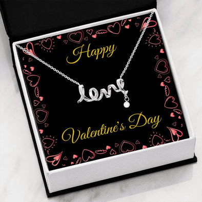 Scripted Love Necklace - Valentine's Day