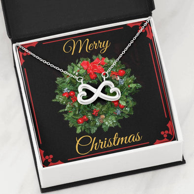 Merry Christmas - Infinity Hearts Necklace