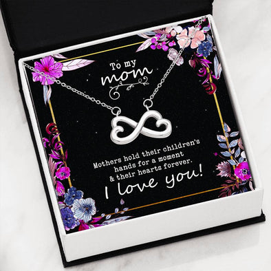 To Mom - Love You - Infinity Hearts Necklace