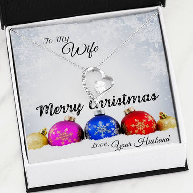 Christmas - Heart Necklace - To My Wife