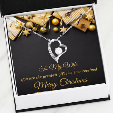 Merry Christmas - To Wife - Heart Necklace