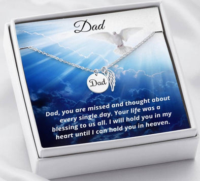 Dad Remembrance Necklace - Dove