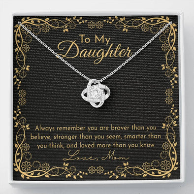 Love Knot Necklace - To Daughter From Mom