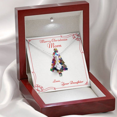 Merry Christmas Mom From Daughter - Alluring Love Necklace