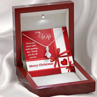 Merry Christmas - To My Wife - Alluring Love Necklace