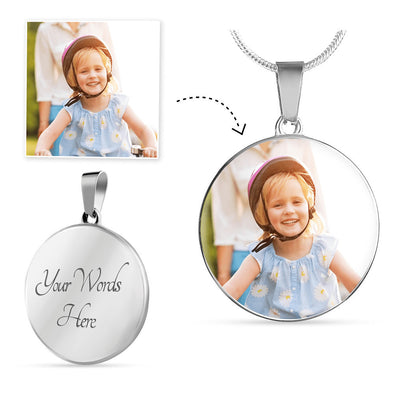 Circle Necklace - Upload Your Photo & Add Engraving!